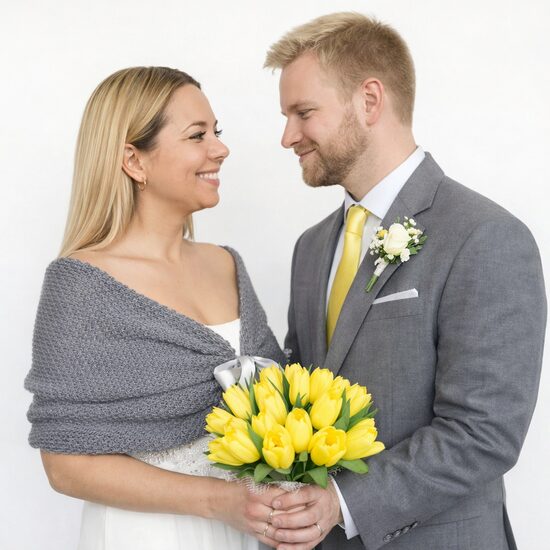 Dark gray bridal stole, wedding wrap, bridal cover up, plus size too, code WGY11